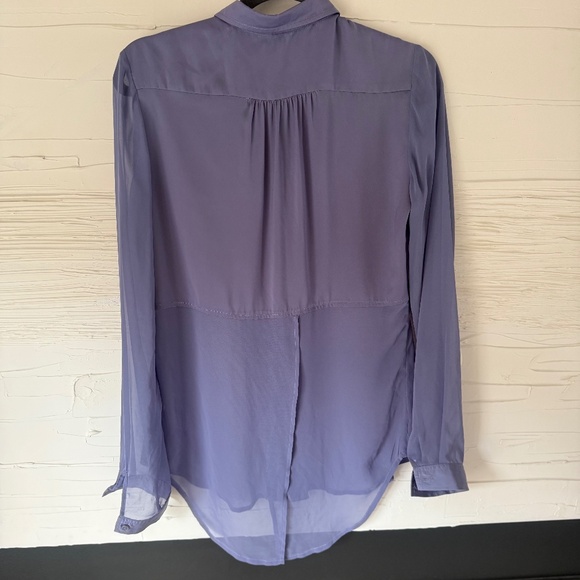Free People | Best of Both Worlds Blouse | XS | Lavender Sheer Button-Up - Picture 3 of 6